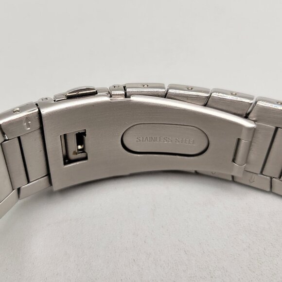 Calypso Stainless Steel Mens Diver Watch 50M Water Resistant White Dial Extra Li - Picture 4 of 7